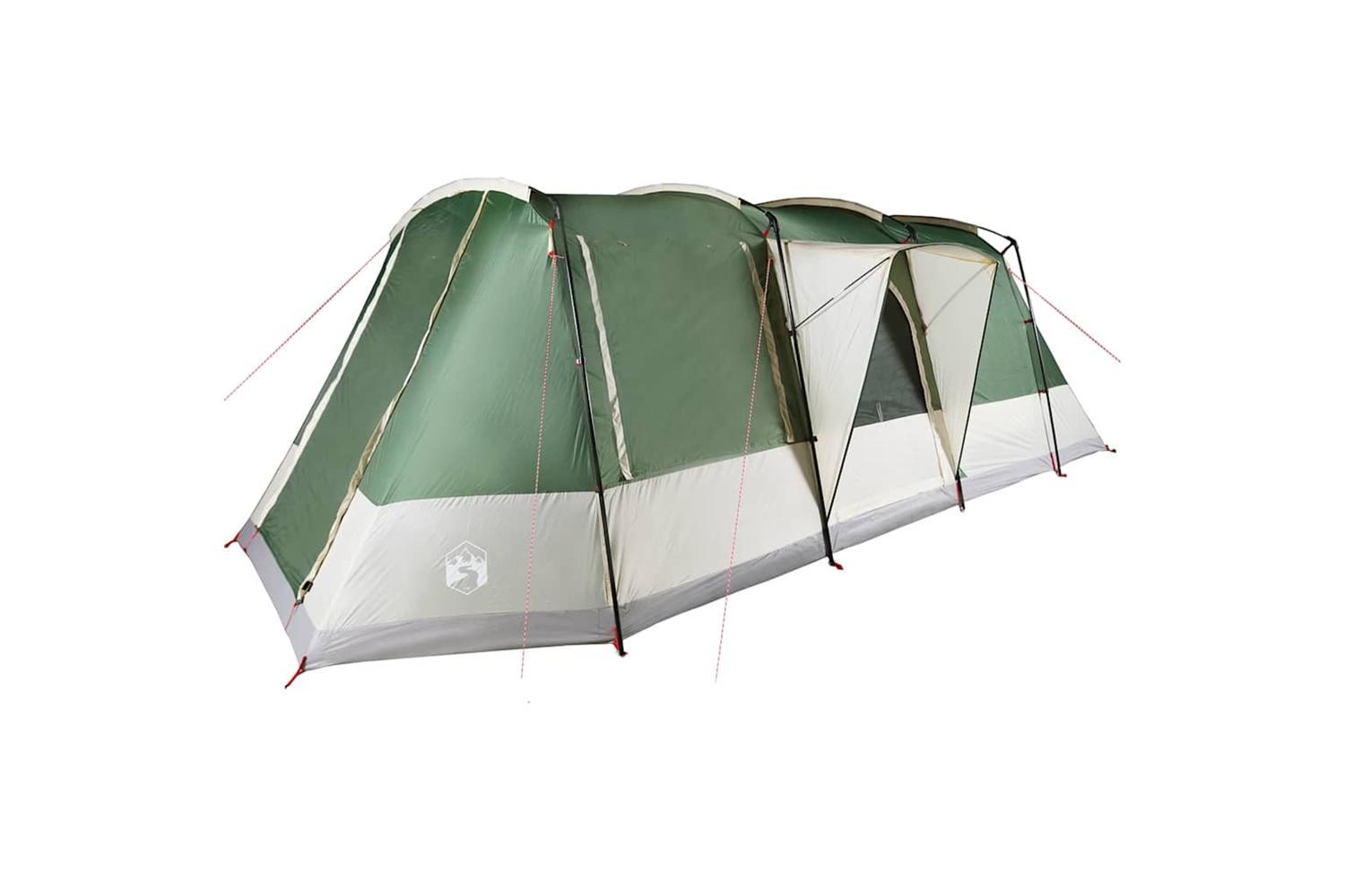Vidaxl Camping Tent Tunnel 4-person Green Waterproof-5