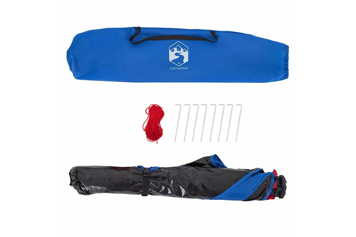 Vidaxl Beach Tent 2-person Azure Blue Quick Release Waterproof-10