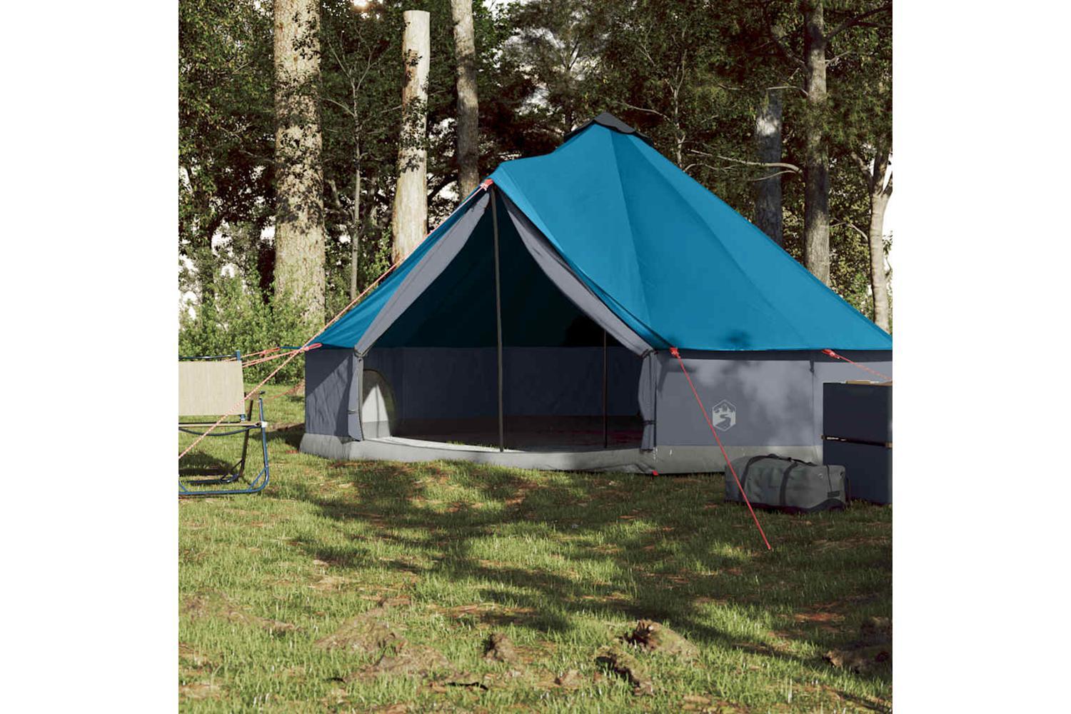 Vidaxl Family Tent Tipi 6-person Blue Waterproof-3