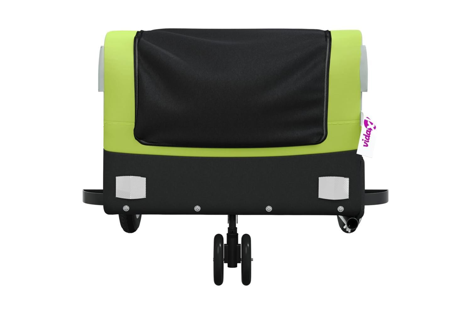 Vidaxl Bike Trailer Black And Green 30 Kg Iron-6