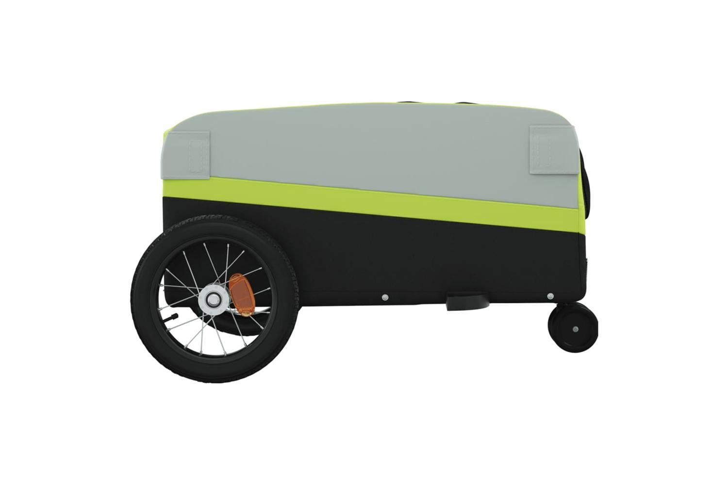 Vidaxl Bike Trailer Black And Green 30 Kg Iron-7