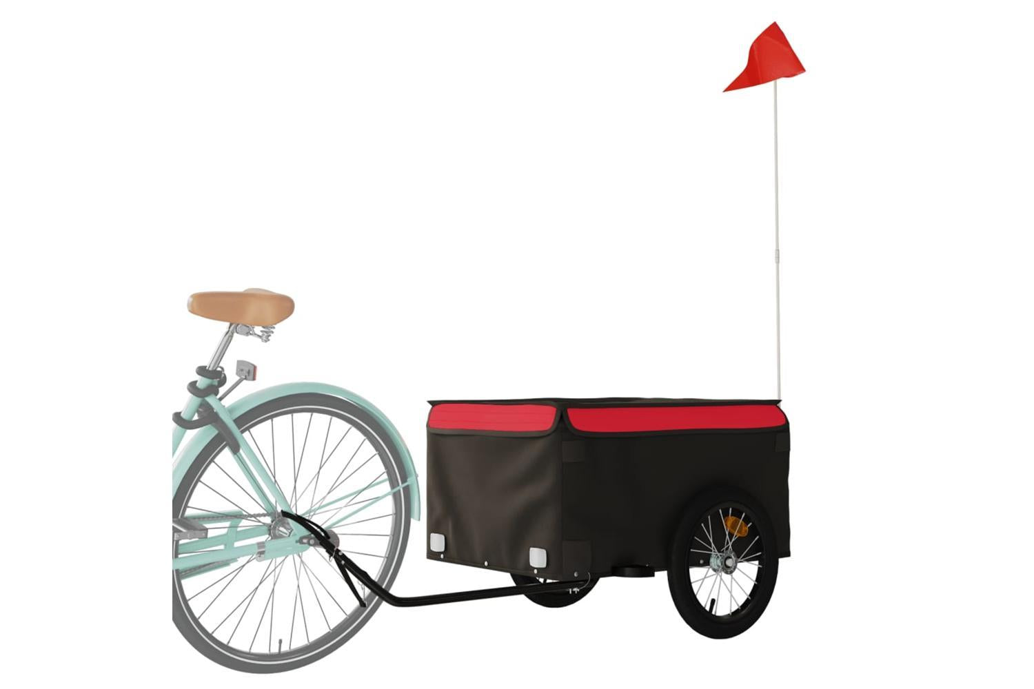 Vidaxl Bike Trailer Black And Red 45 Kg Iron-3
