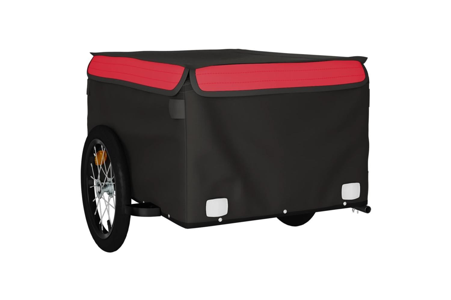 Vidaxl Bike Trailer Black And Red 45 Kg Iron-4