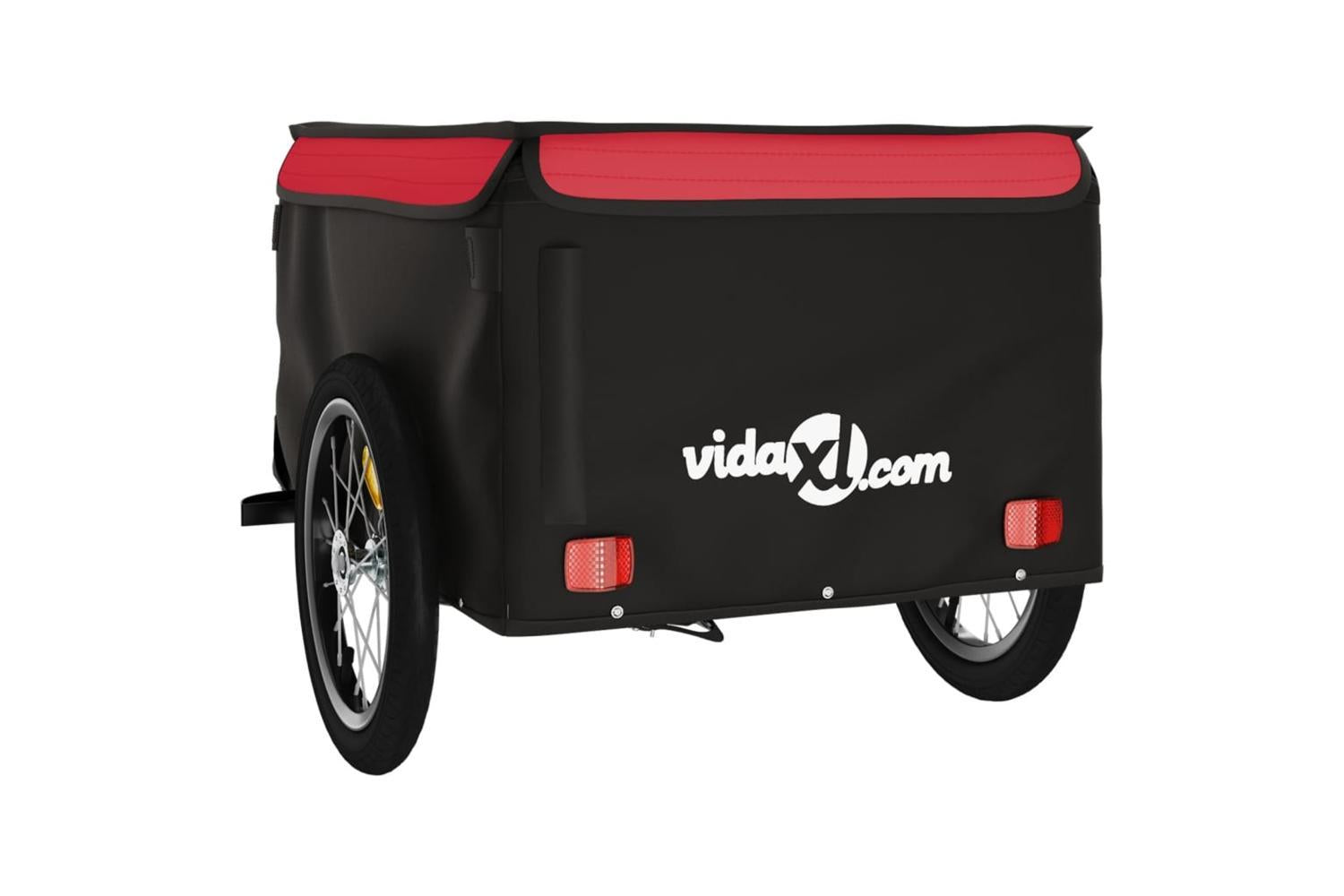 Vidaxl Bike Trailer Black And Red 45 Kg Iron-7