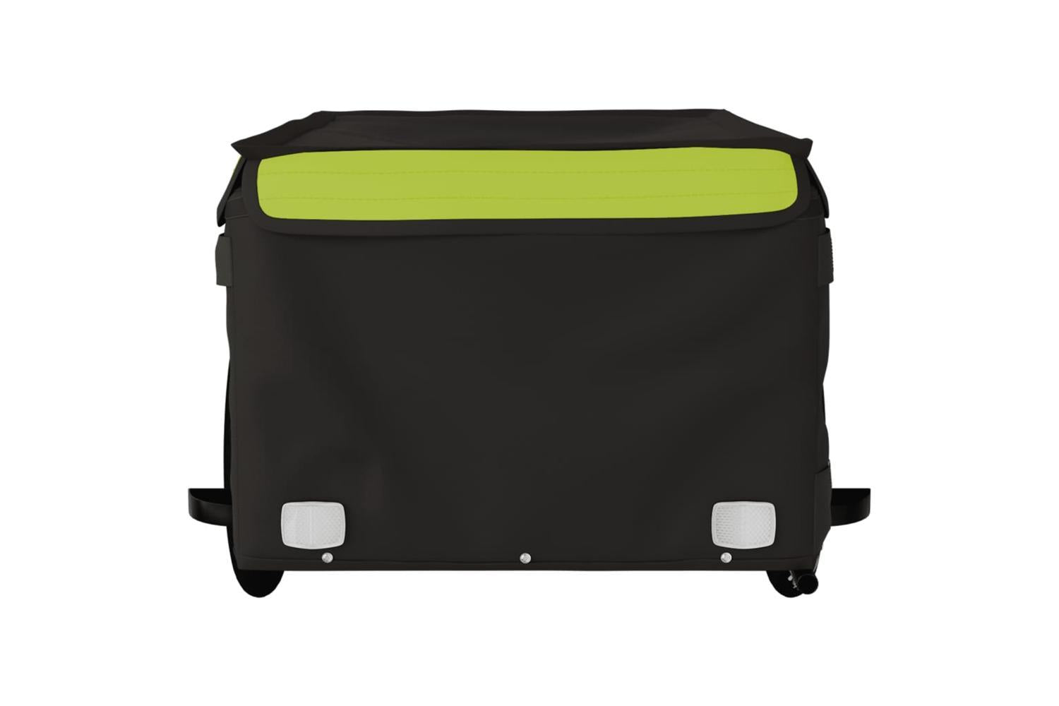 Vidaxl Bike Trailer Black And Green 45 Kg Iron-5
