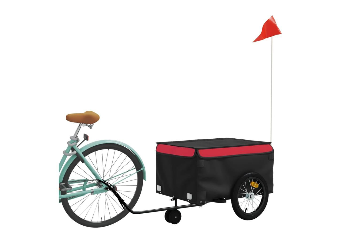 Vidaxl Bike Trailer Black And Red 45 Kg Iron-3