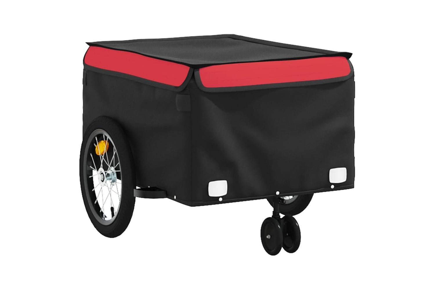 Vidaxl Bike Trailer Black And Red 45 Kg Iron-4