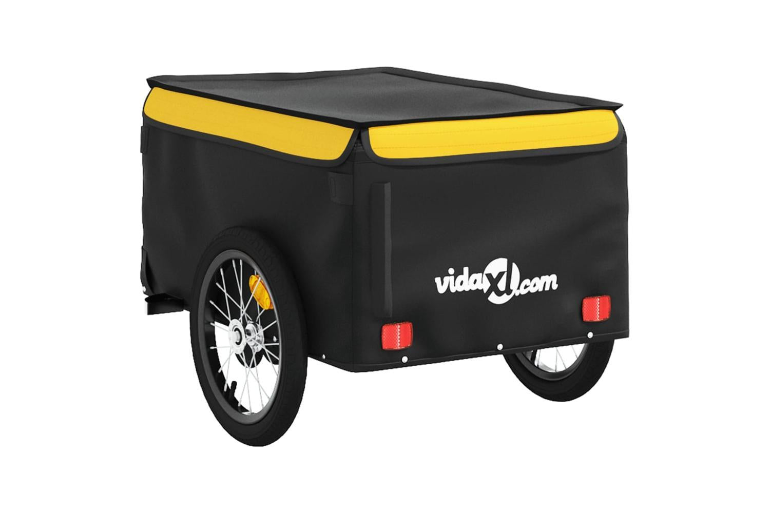 Vidaxl Bike Trailer Black And Yellow 45 Kg Iron-7