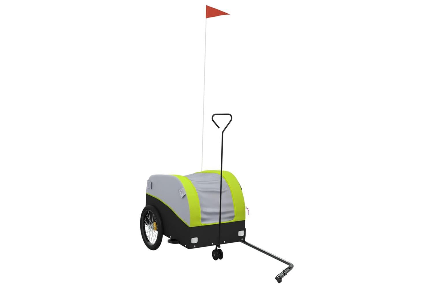 Vidaxl Bike Trailer Black And Green 30 Kg Iron-2