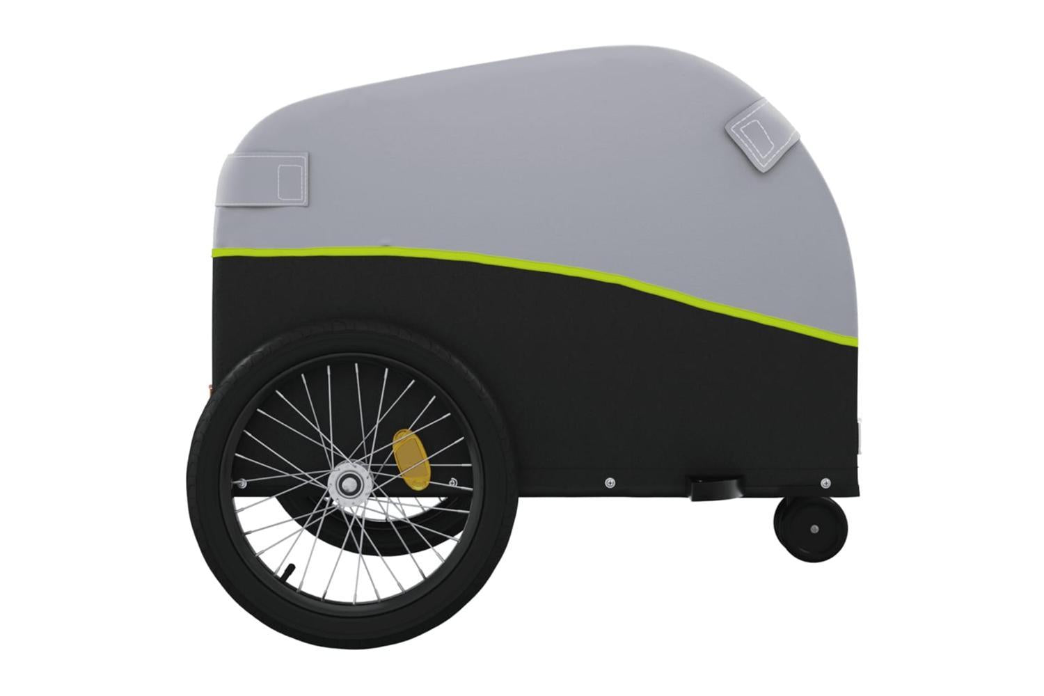 Vidaxl Bike Trailer Black And Green 30 Kg Iron-7