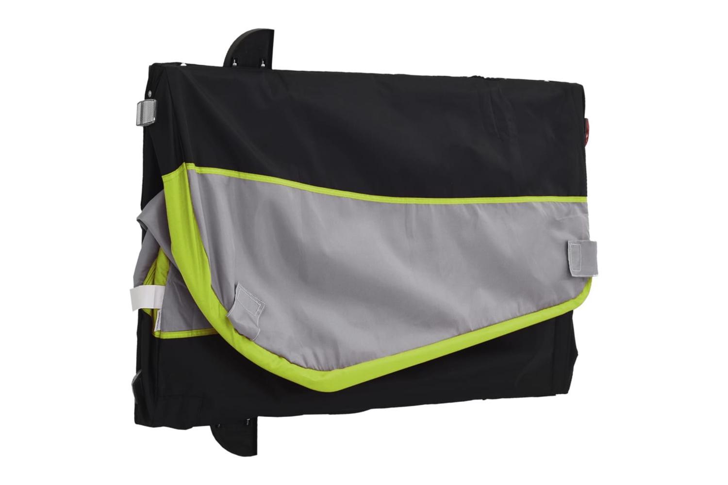 Vidaxl Bike Trailer Black And Green 30 Kg Iron-9