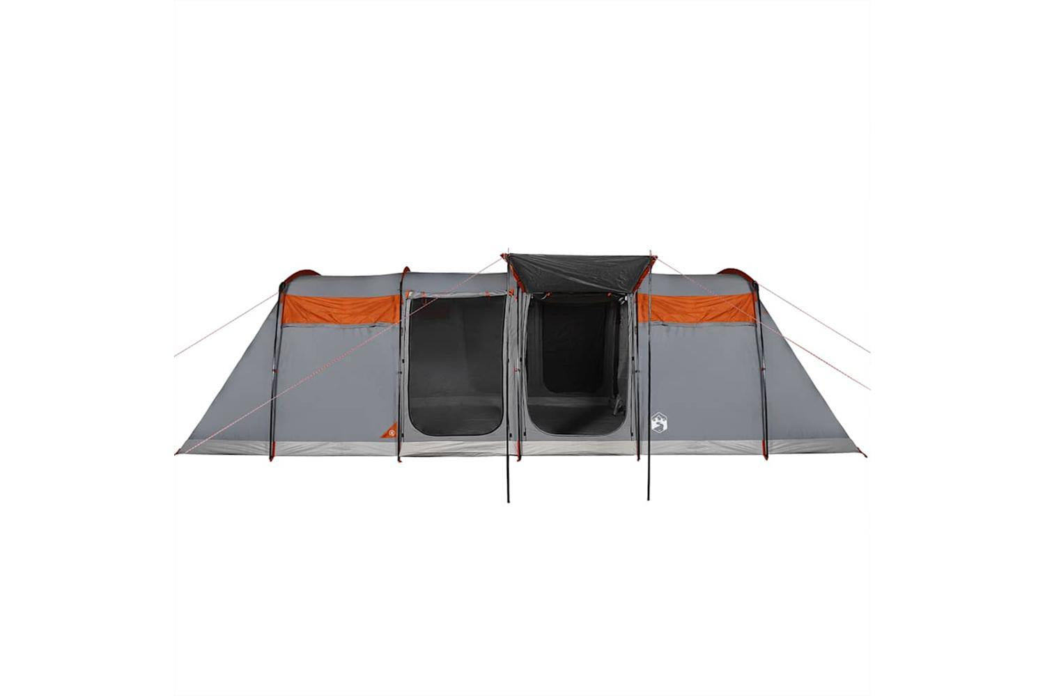 Vidaxl Family Tent Tunnel 10-person Grey And Orange Waterproof-6