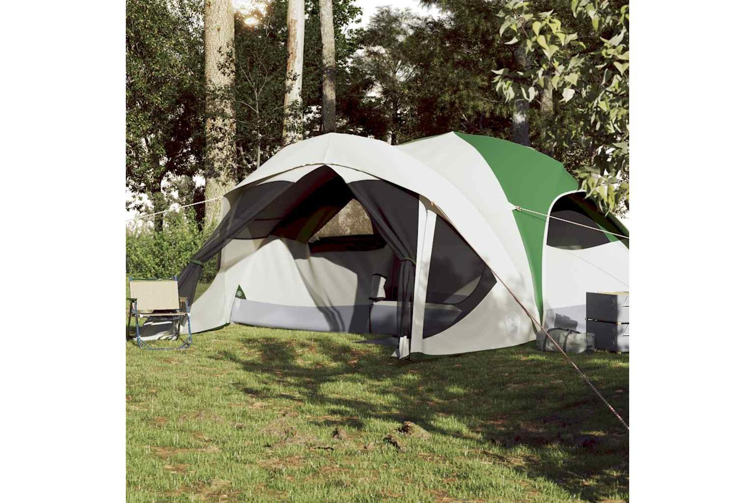 Vidaxl Family Tent Cabin 6-person Green Waterproof-3