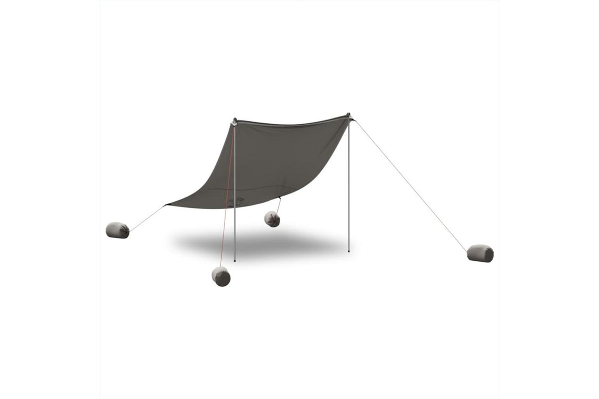 Vidaxl Beach Canopy With Sand Anchors Grey 214x236 Cm-3