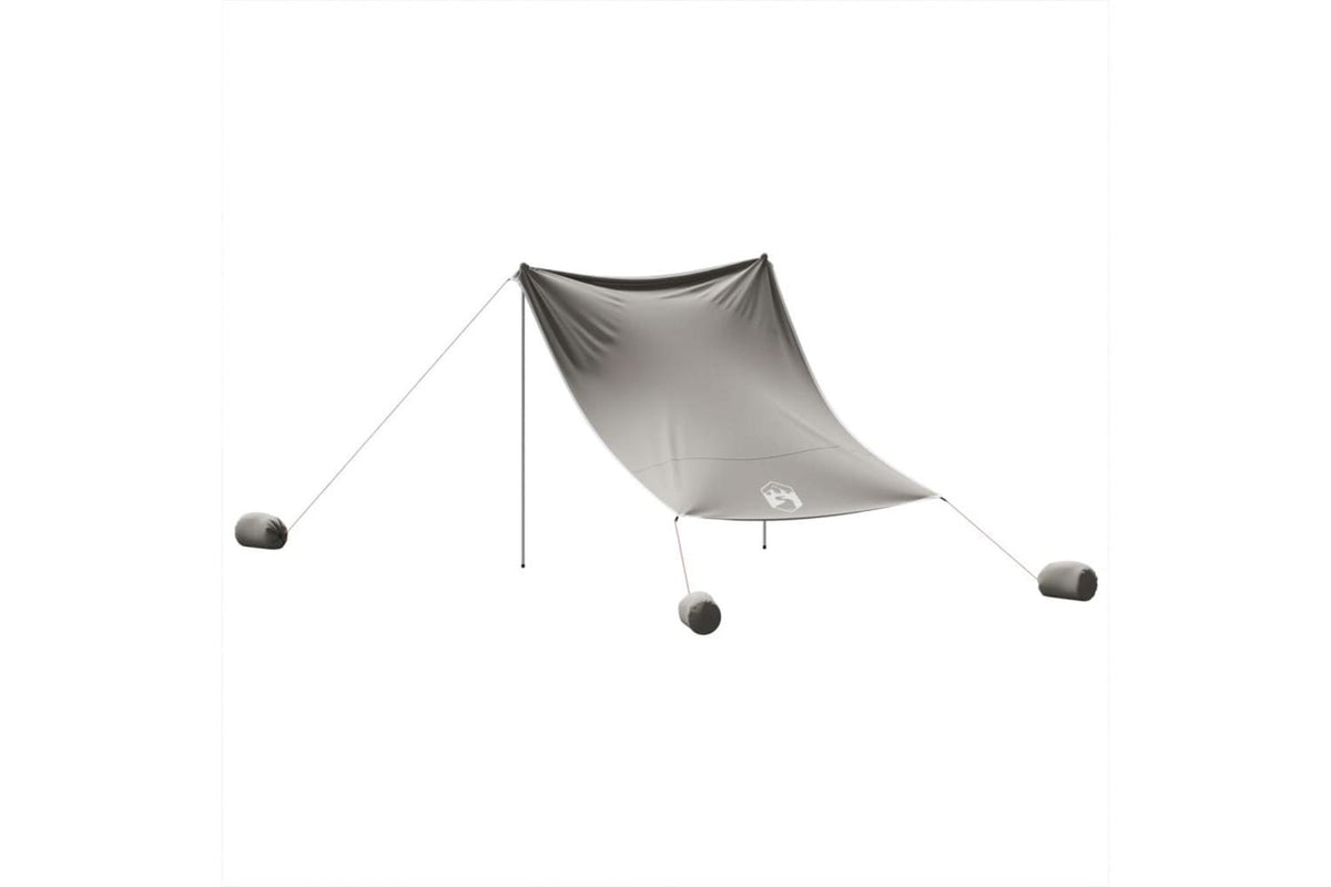 Vidaxl Beach Canopy With Sand Anchors Grey 214x236 Cm-6