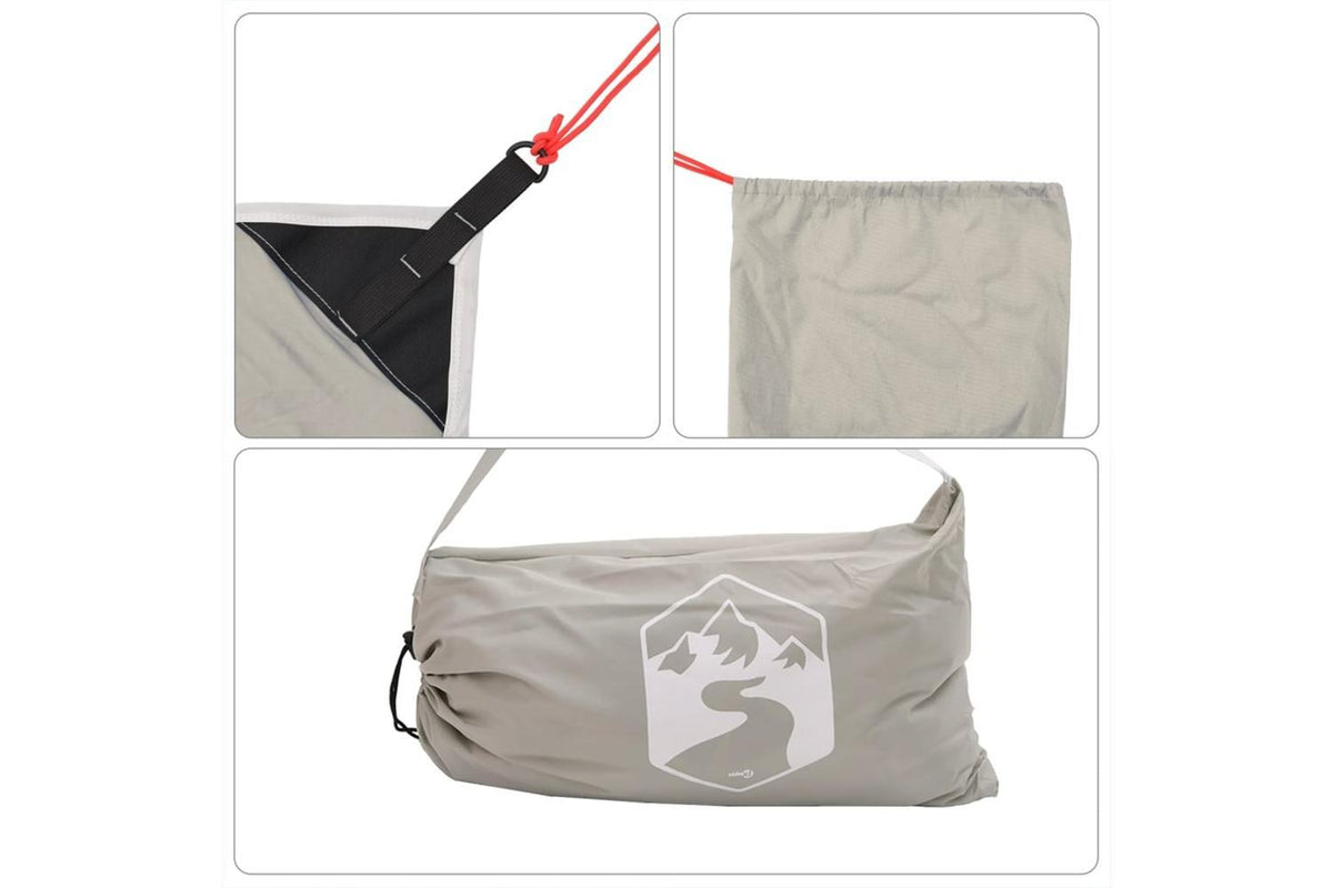Vidaxl Beach Canopy With Sand Anchors Grey 214x236 Cm-7