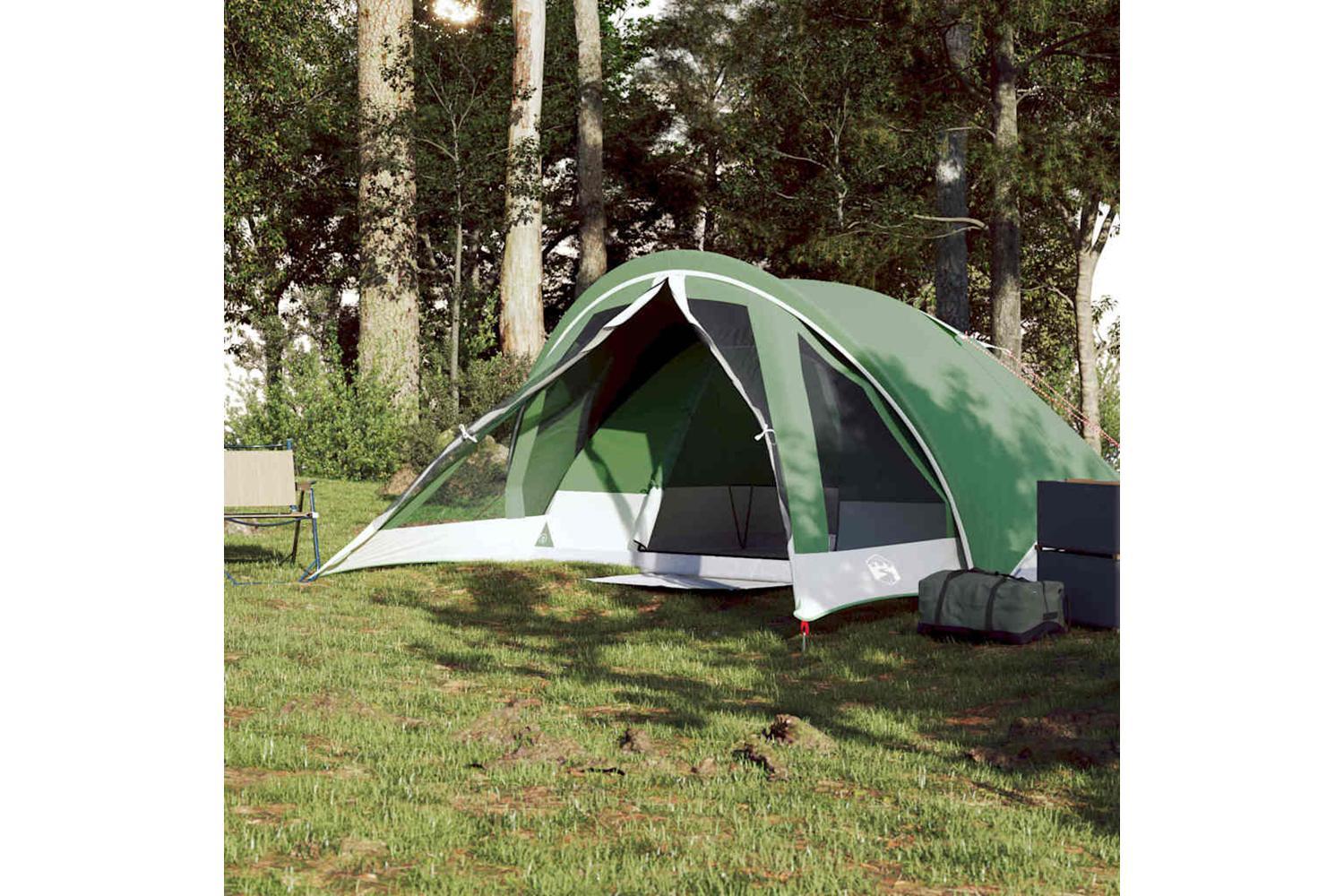 Vidaxl Camping Tent Cabin 4-person Green Waterproof-4