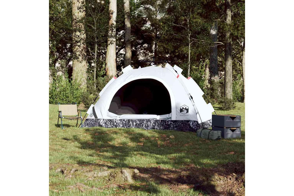 Vidaxl Camping Tent 2-person White Blackout Fabric Quick Release-3