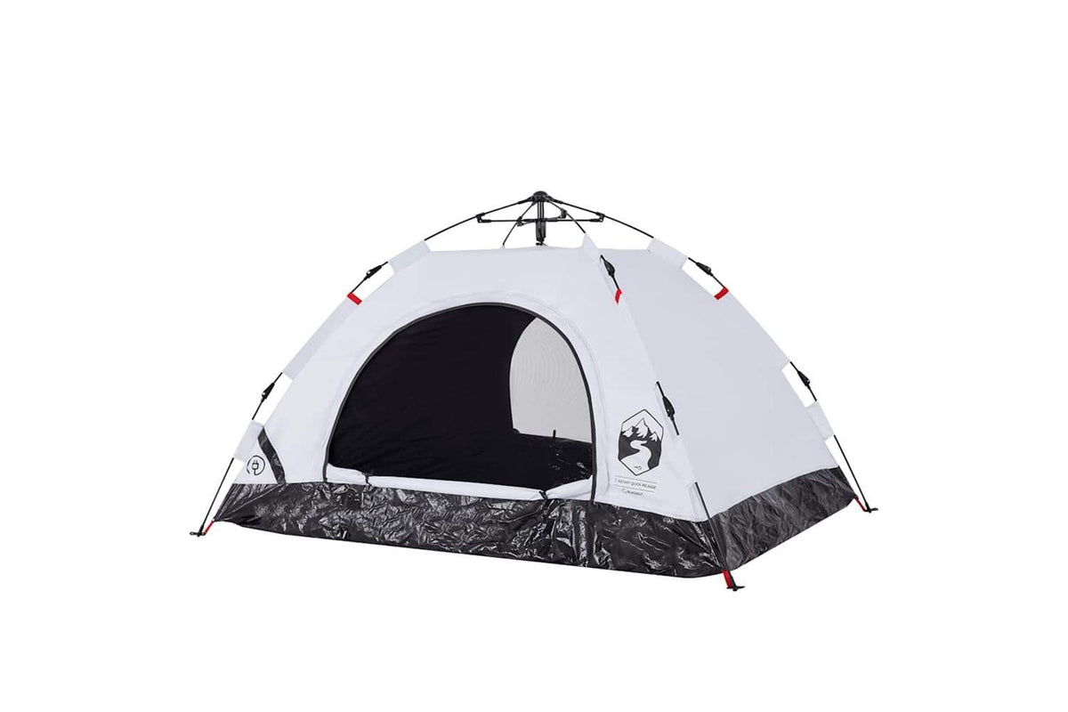 Vidaxl Camping Tent 2-person White Blackout Fabric Quick Release-5