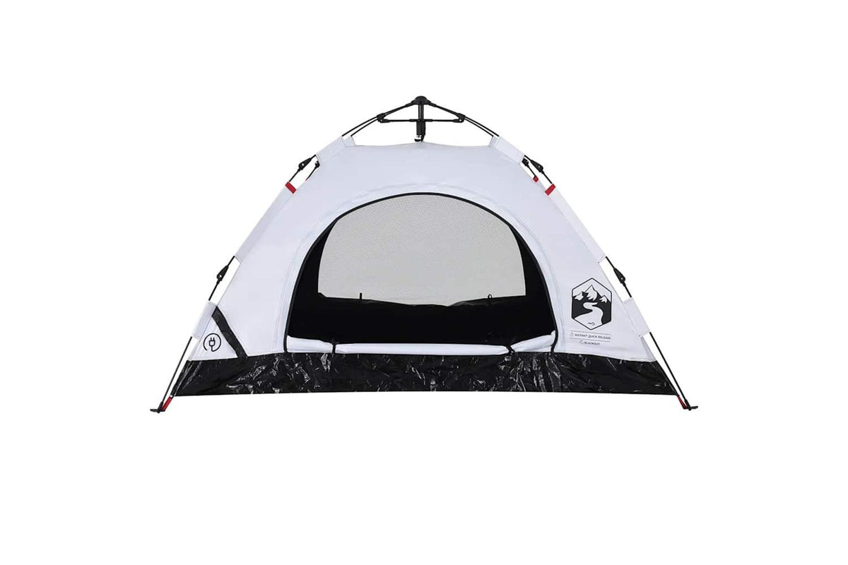 Vidaxl Camping Tent 2-person White Blackout Fabric Quick Release-8