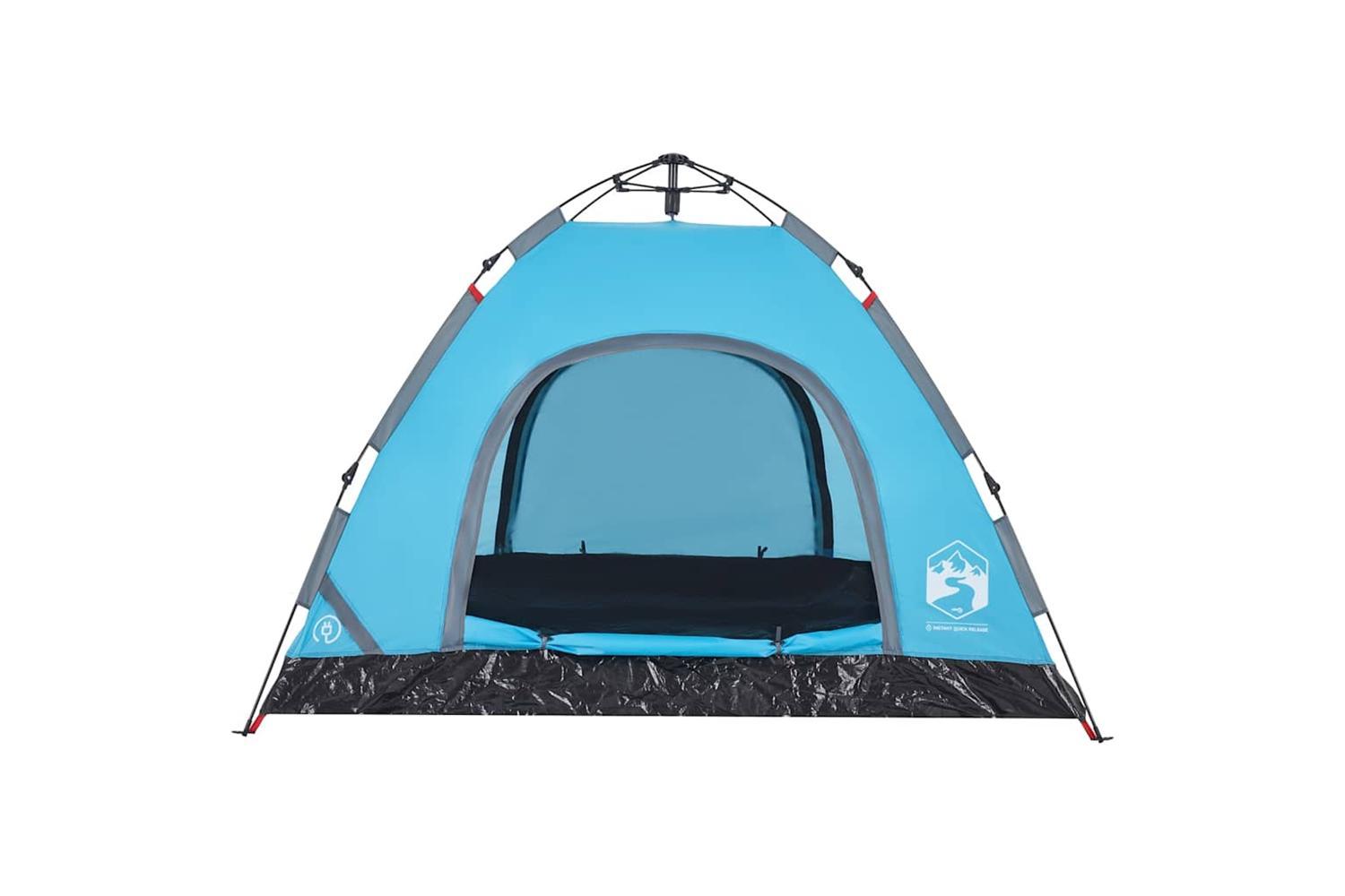 Vidaxl Camping Tent 3-person Blue Quick Release-6