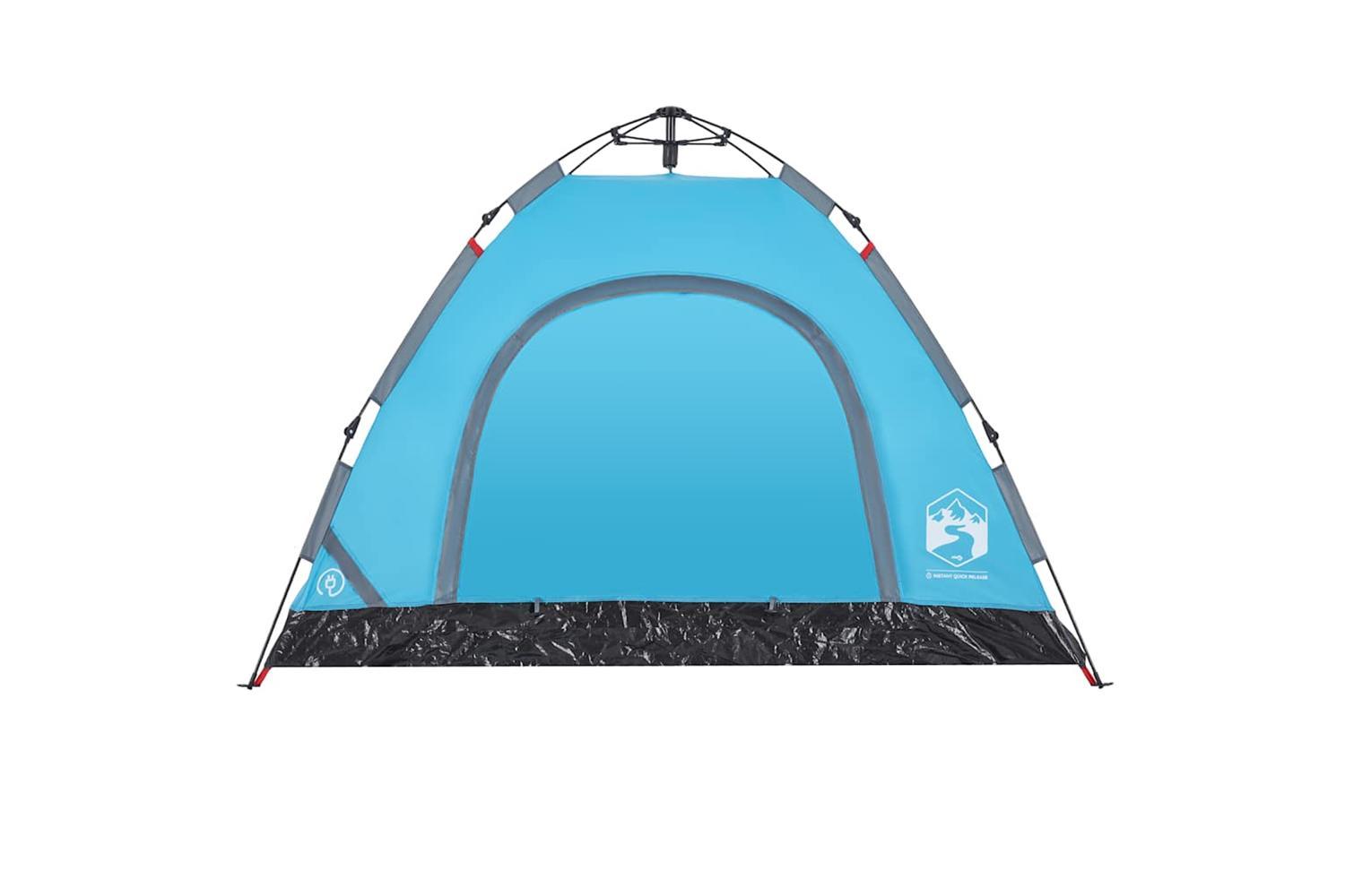 Vidaxl Camping Tent 3-person Blue Quick Release-7