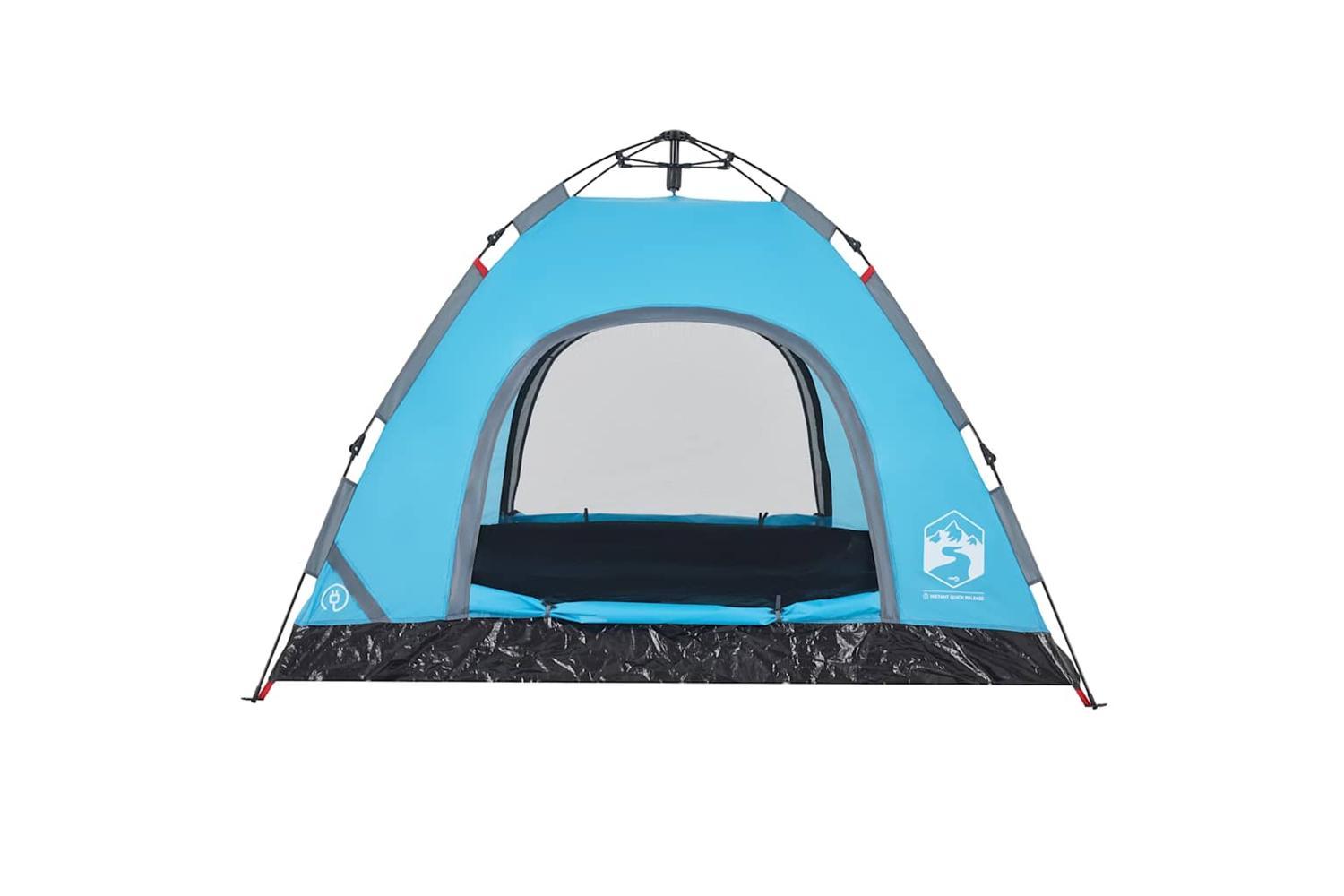 Vidaxl Camping Tent 3-person Blue Quick Release-8