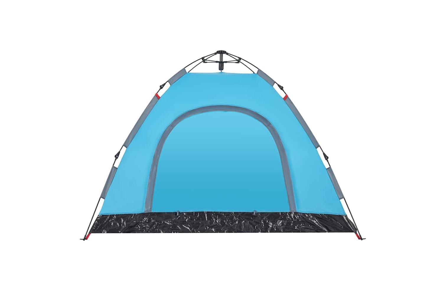 Vidaxl Camping Tent 3-person Blue Quick Release-9