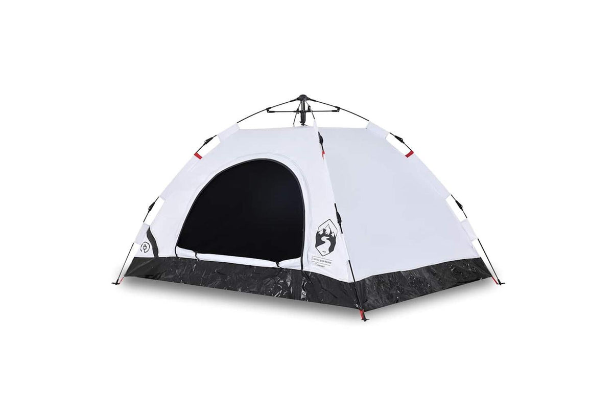 Vidaxl Camping Tent 4-person White Blackout Fabric Quick Release-2