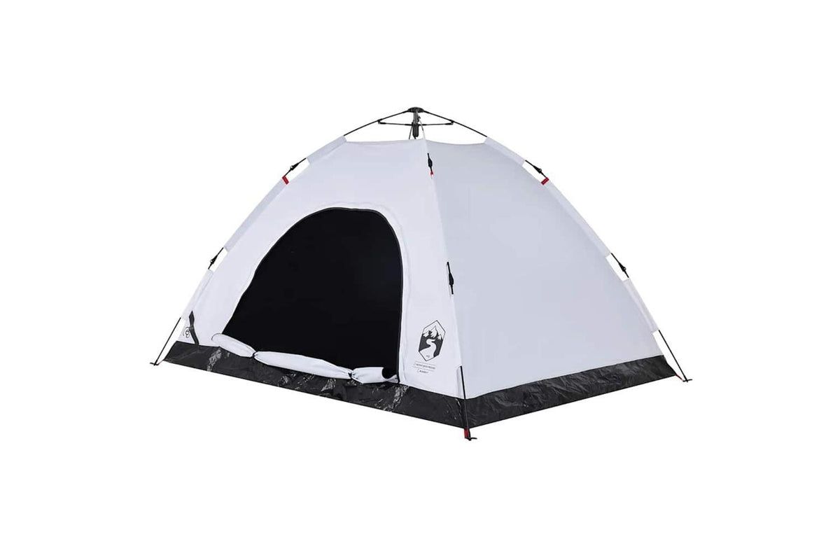 Vidaxl Camping Tent 4-person White Blackout Fabric Quick Release-4