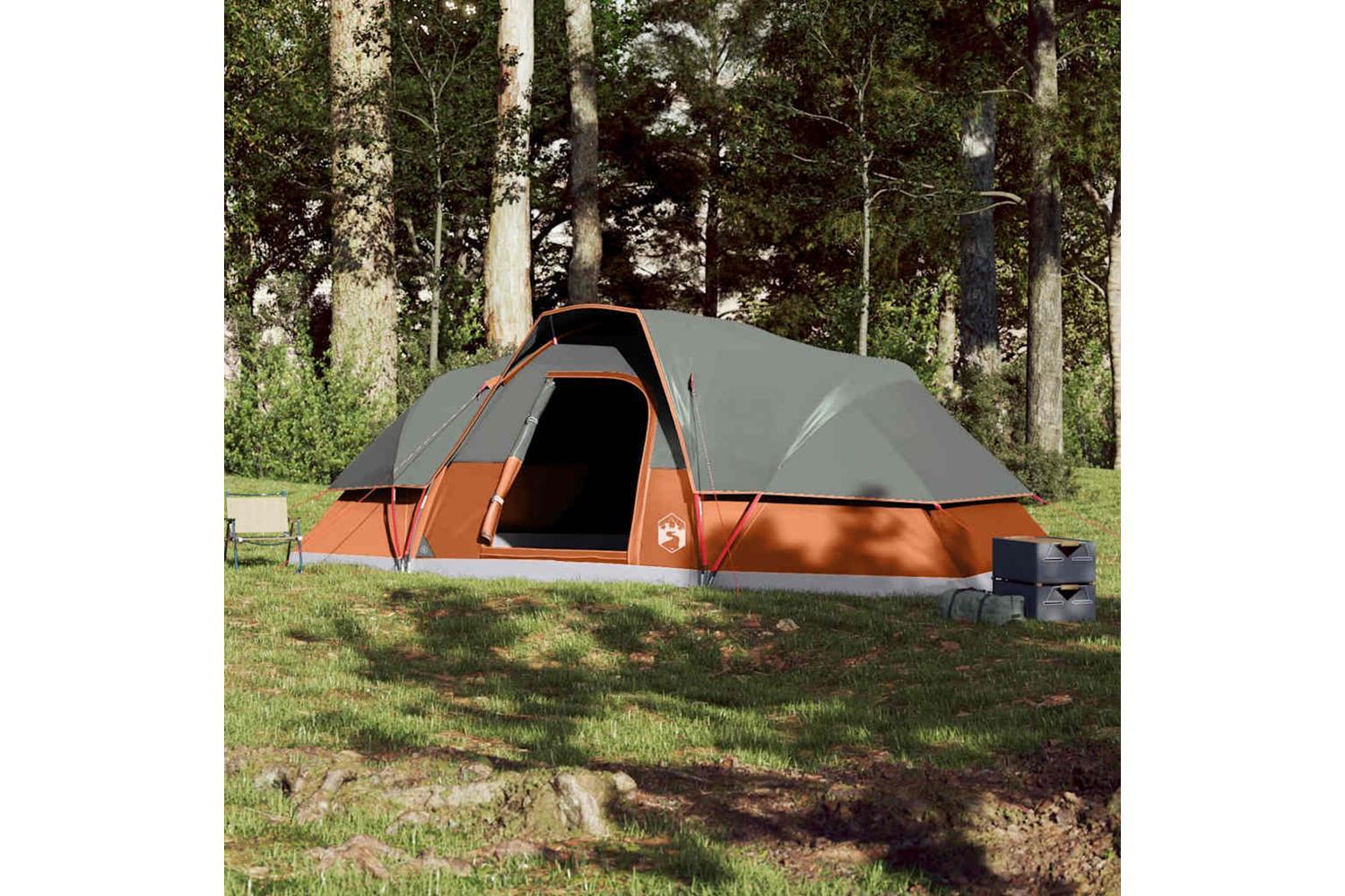 Vidaxl Family Tent Dome 9-person Orange Waterproof-3