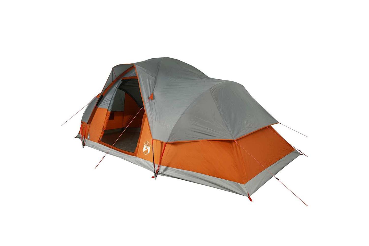 Vidaxl Family Tent Dome 9-person Orange Waterproof-5