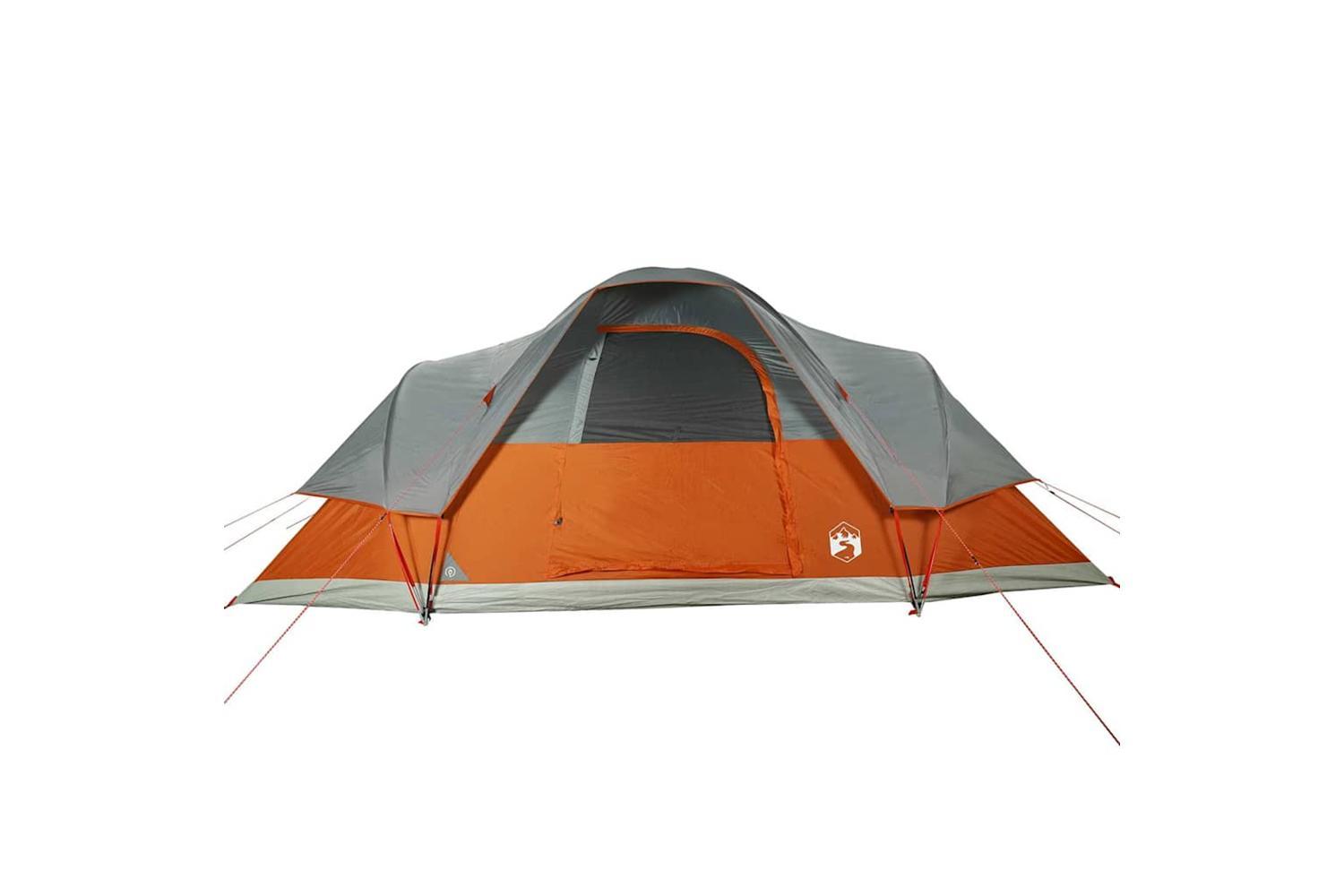 Vidaxl Family Tent Dome 9-person Orange Waterproof-6