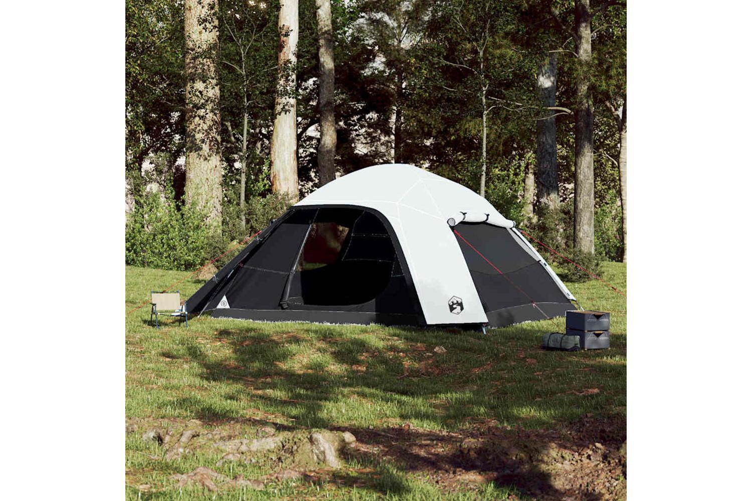 Vidaxl Family Tent Dome 6-person White Blackout Fabric Waterproof-3