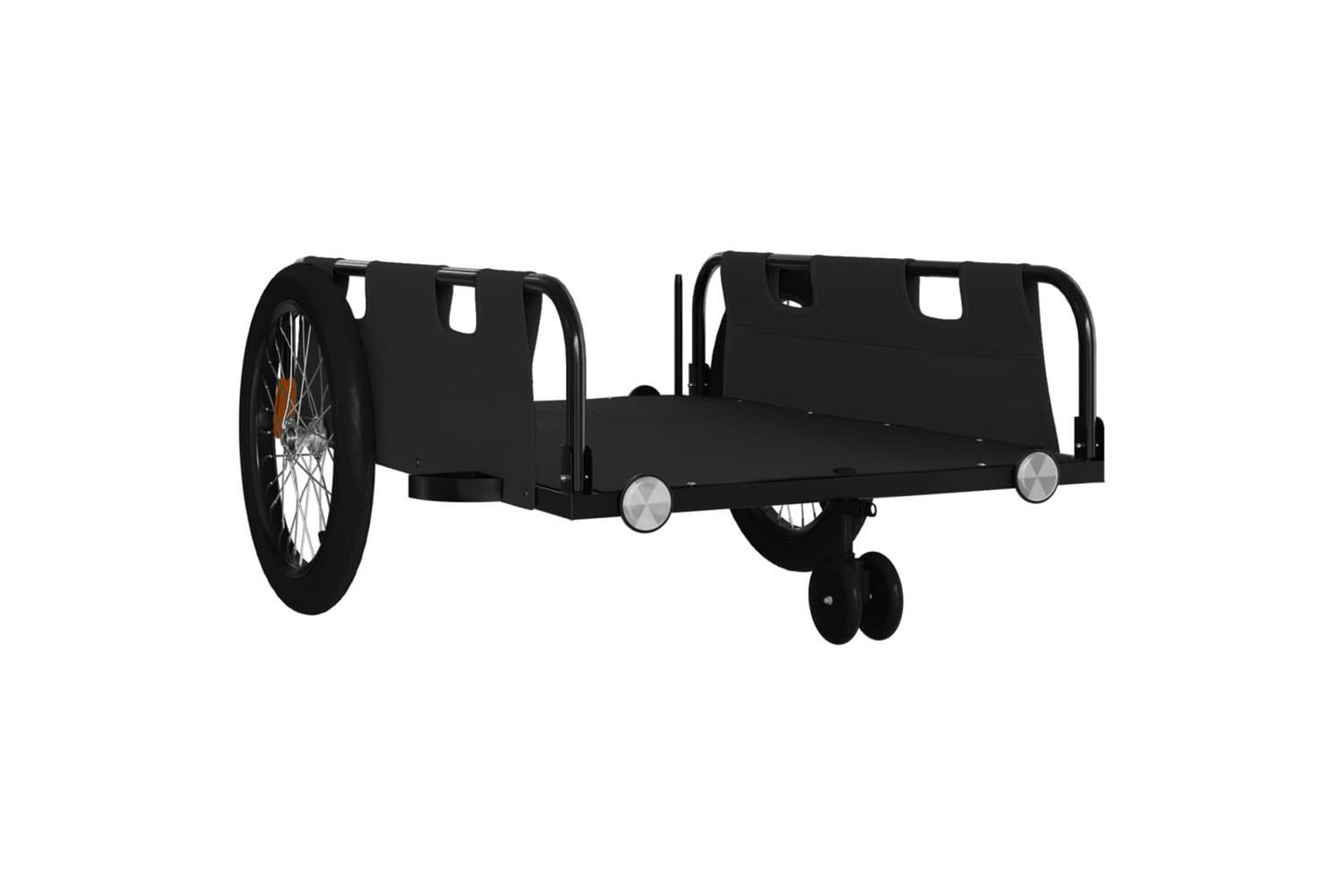 Vidaxl Bike Trailer Black Oxford Fabric And Iron-4