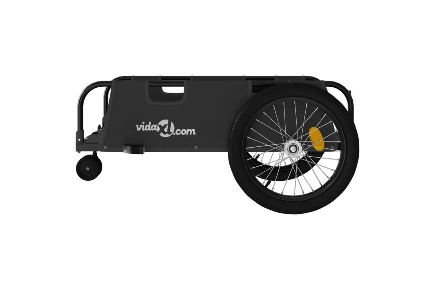 Vidaxl Bike Trailer Black Oxford Fabric And Iron-6