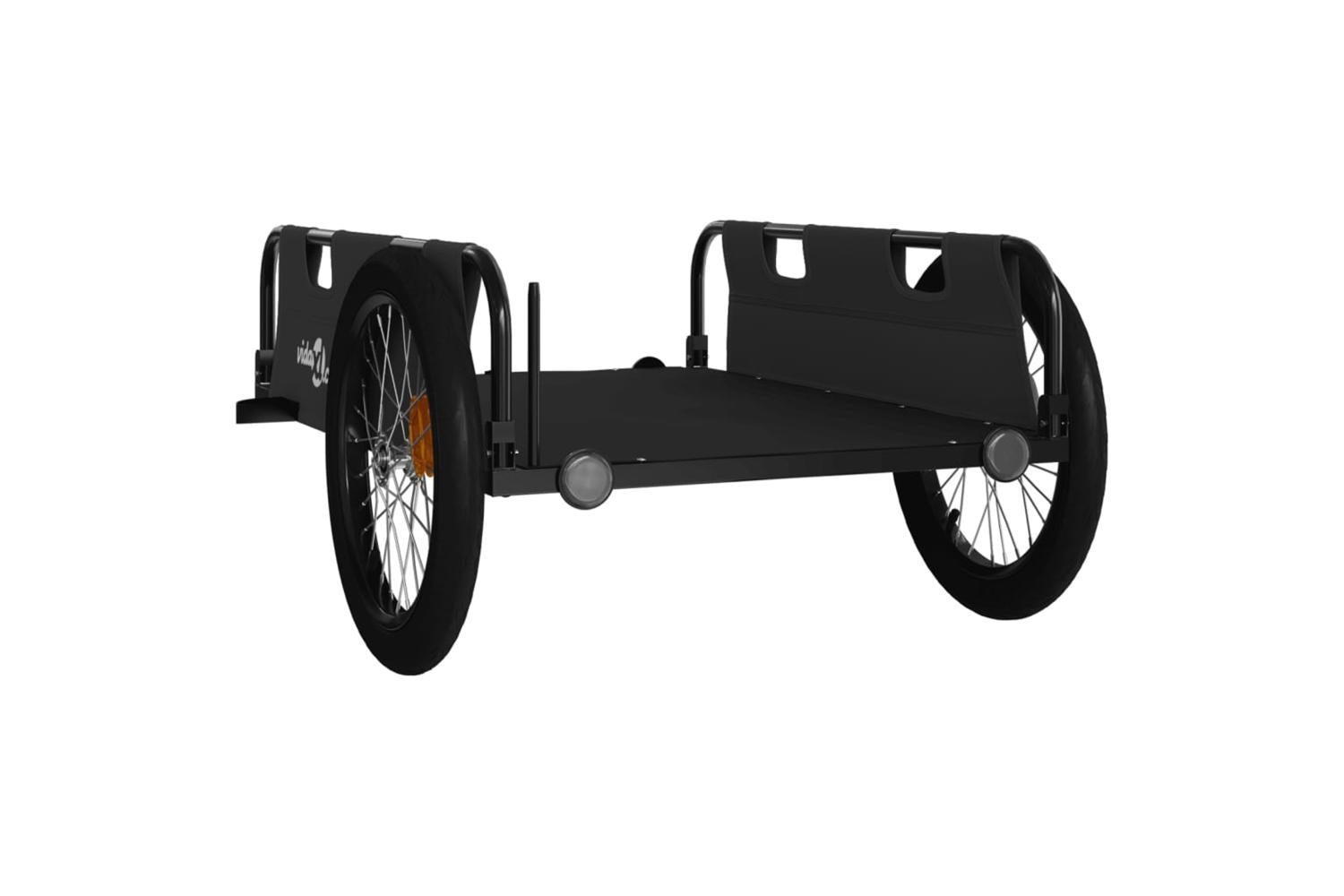Vidaxl Bike Trailer Black Oxford Fabric And Iron-7