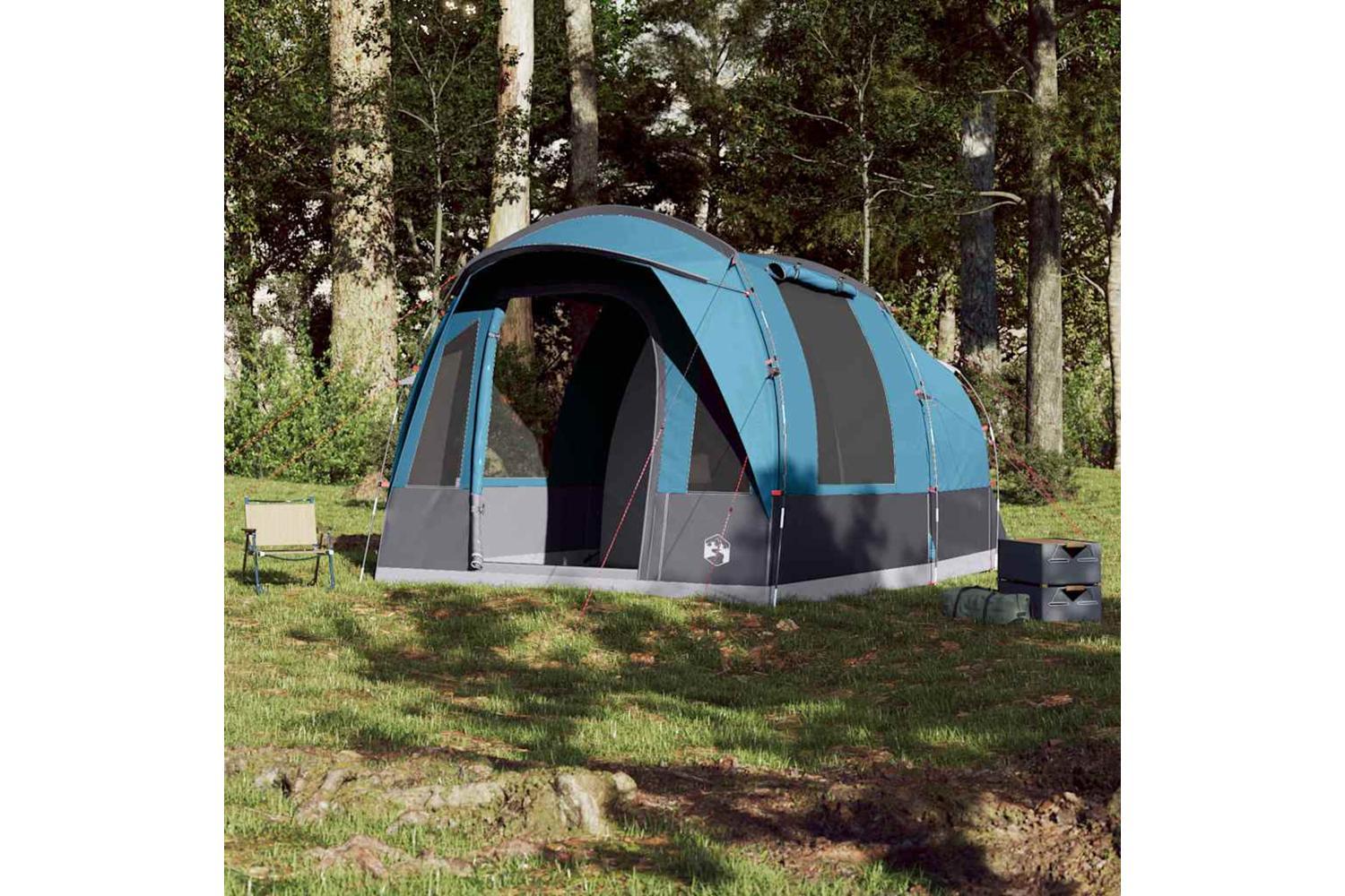Vidaxl Camping Tent Tunnel 3-person Blue Waterproof-3