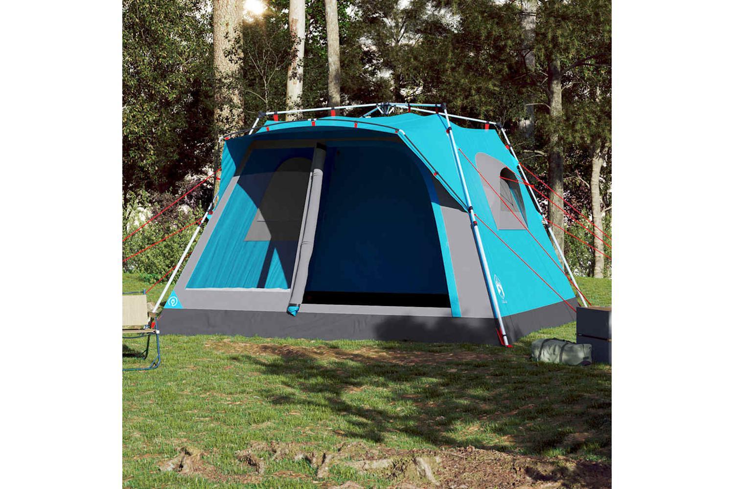 Vidaxl Family Tent Cabin 7-person Blue Quick Release-3