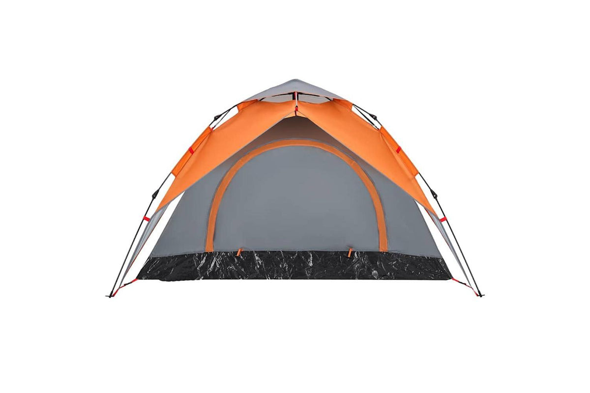 Vidaxl Camping Tent Dome 3-person Grey And Orange Quick Release-8