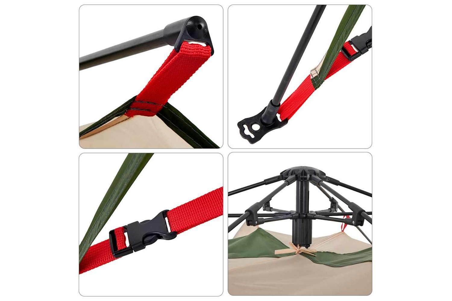 Vidaxl Camping Tent Dome 5-person Green Quick Release-10
