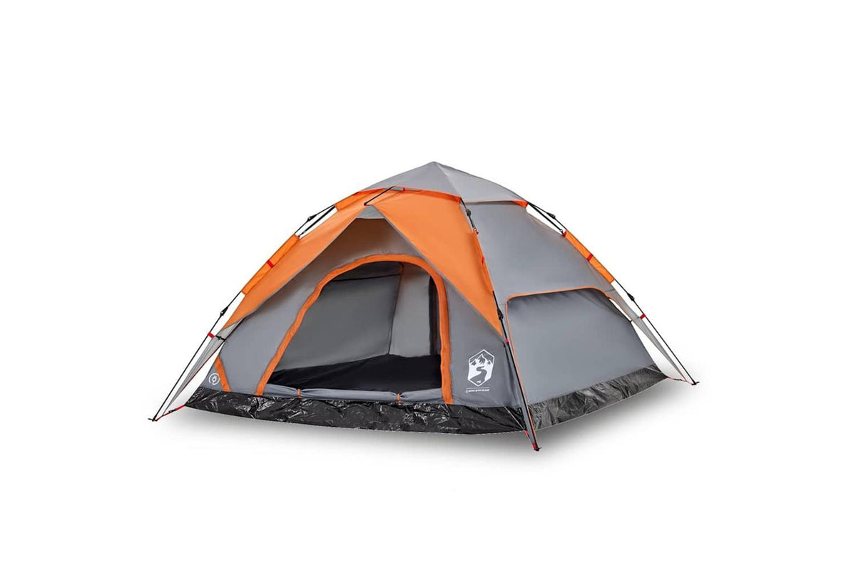 Vidaxl Camping Tent Dome 5-person Grey And Orange Quick Release-2