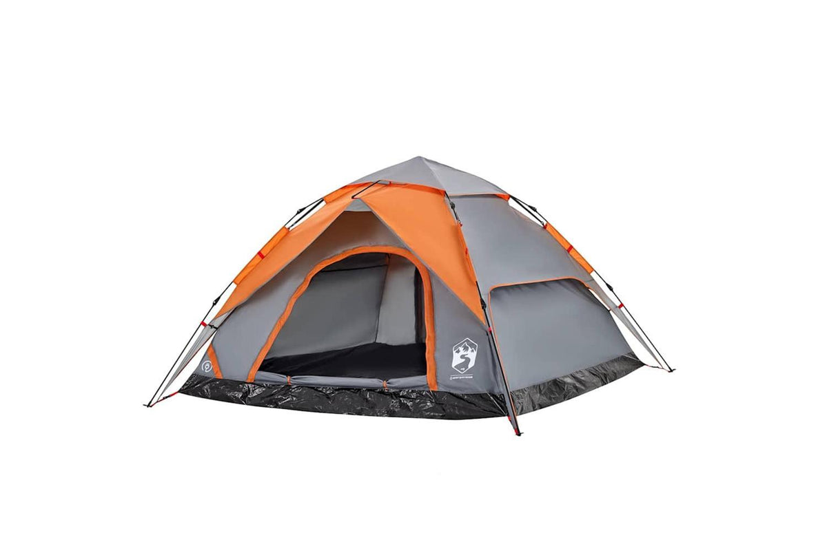 Vidaxl Camping Tent Dome 5-person Grey And Orange Quick Release-4