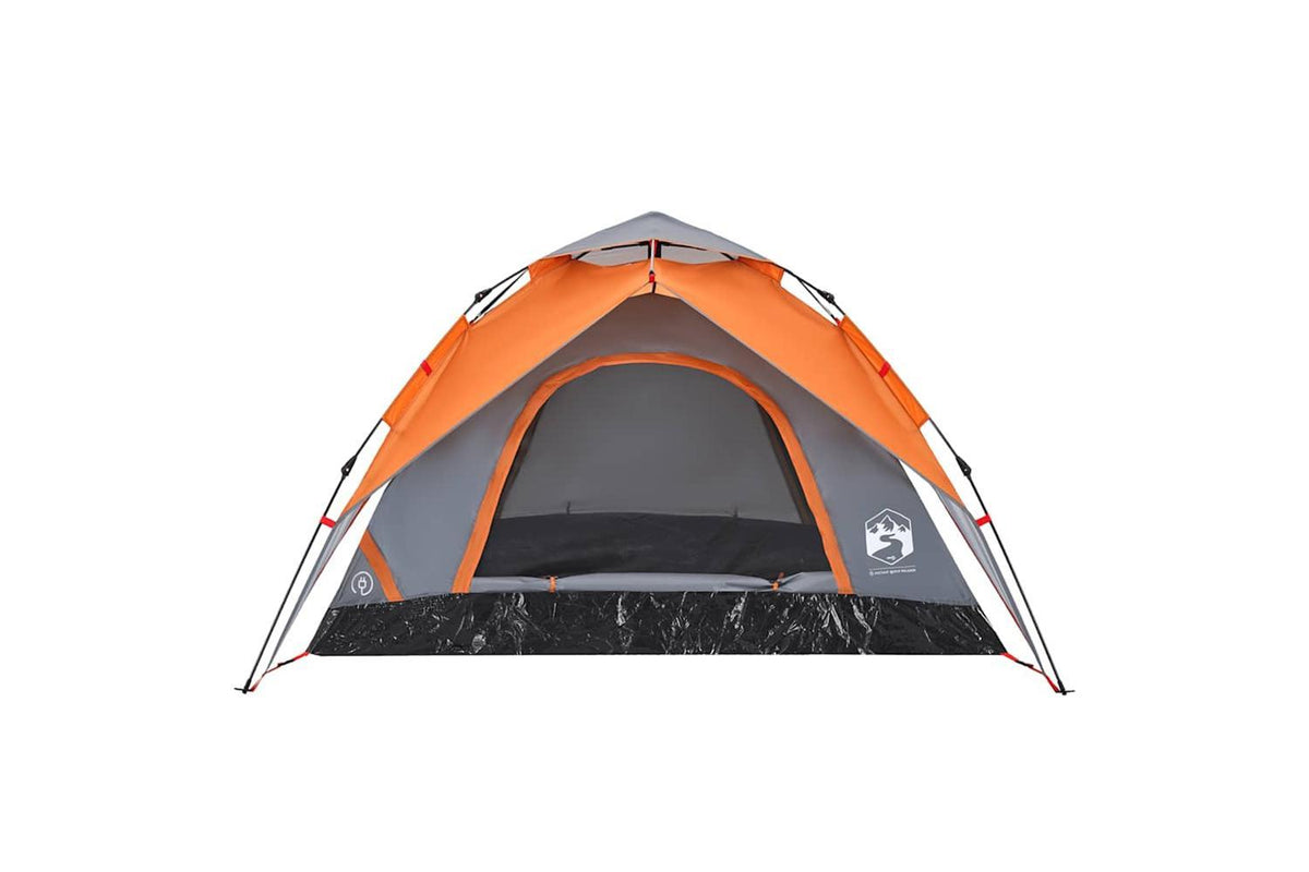 Vidaxl Camping Tent Dome 5-person Grey And Orange Quick Release-5