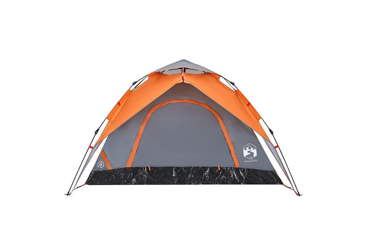 Vidaxl Camping Tent Dome 5-person Grey And Orange Quick Release-6