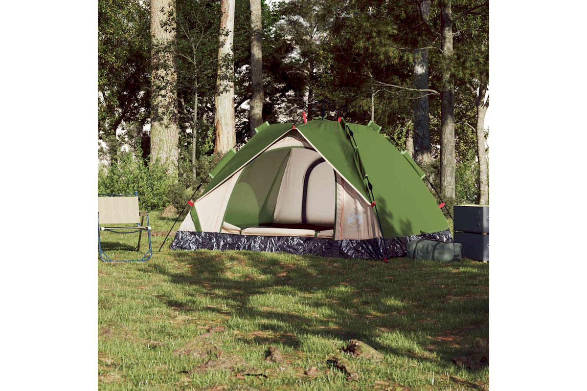 Vidaxl Camping Tent Dome 3-person Green Quick Release-3