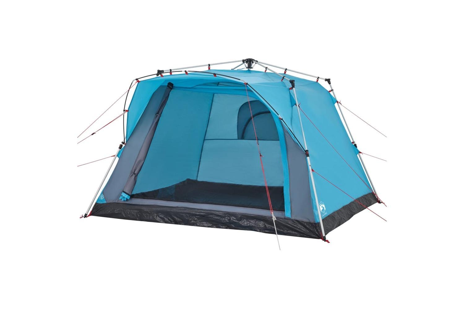 Vidaxl Camping Tent Cabin 4-person Blue Quick Release-4