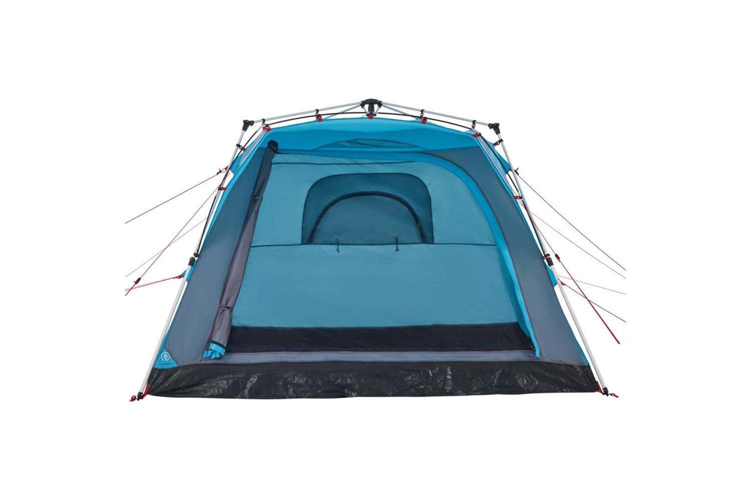 Vidaxl Camping Tent Cabin 4-person Blue Quick Release-6