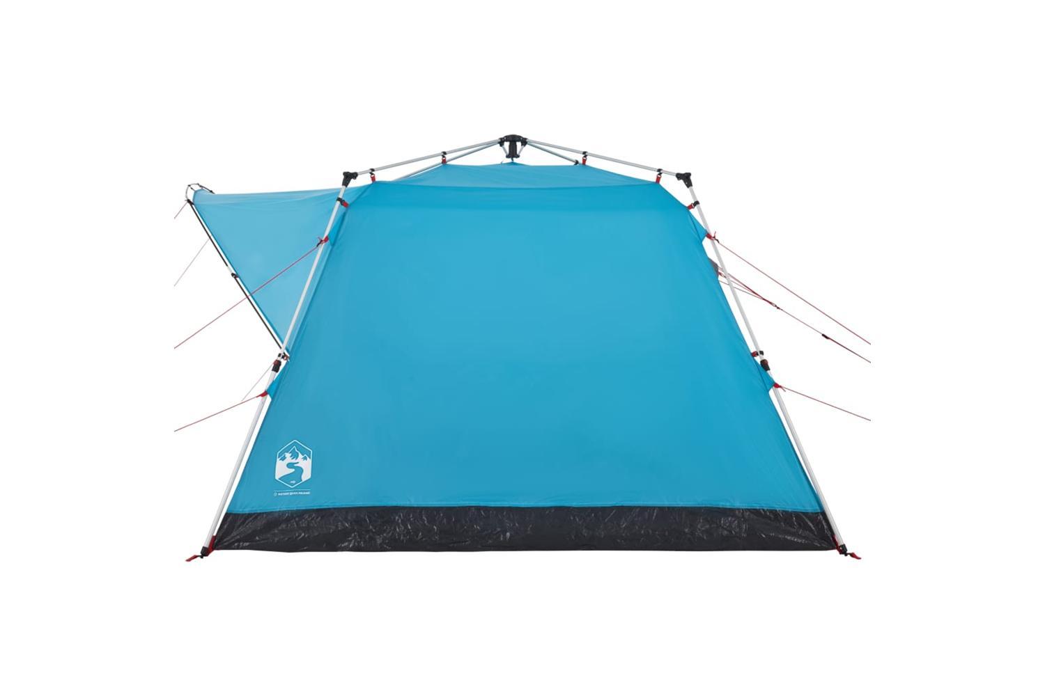 Vidaxl Camping Tent Cabin 4-person Blue Quick Release-7