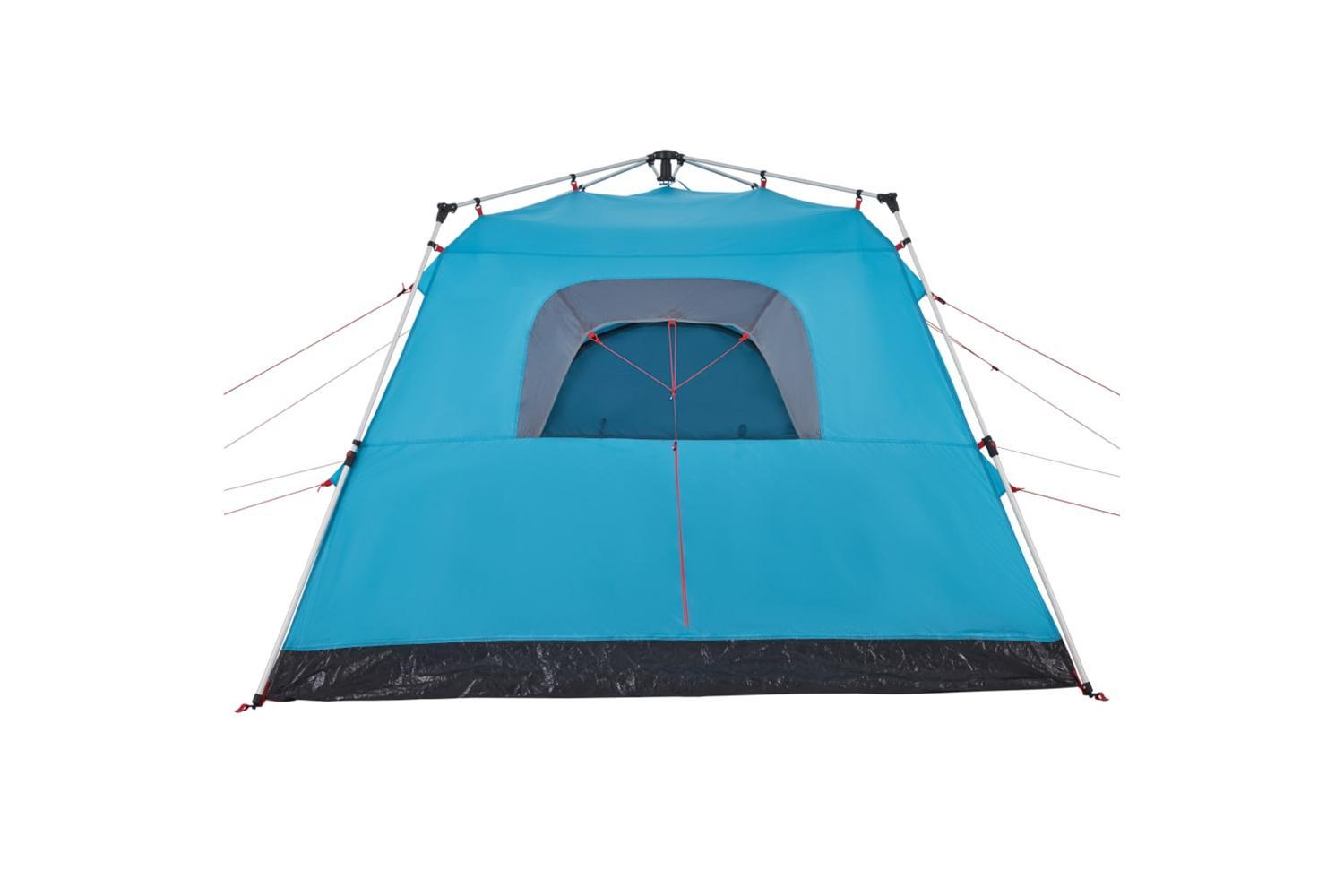 Vidaxl Camping Tent Cabin 4-person Blue Quick Release-8